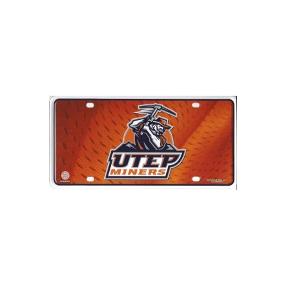 212 Main Mtg260901 6 X 12 In. University Of Texas At El Paso Metal License Plate 094746494650