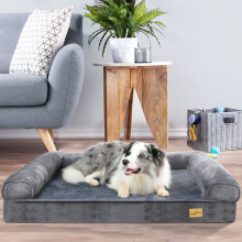 (L(100x75x8cm)) Orthopedic Pet Dogs Sofa Bed with Washable Cover