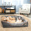 (M(69X51X8cm)) Luxury Large Orthopedic Dog Bed Warm Washable Pet Sofa 2