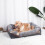 (4XL(145x120x12cm)) Luxury Large Orthopedic Dog Bed Warm Washable Pet Sofa 3