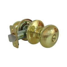 Mushroom Polished Brass Metal Privacy Knob - 3 Grade Right Handed