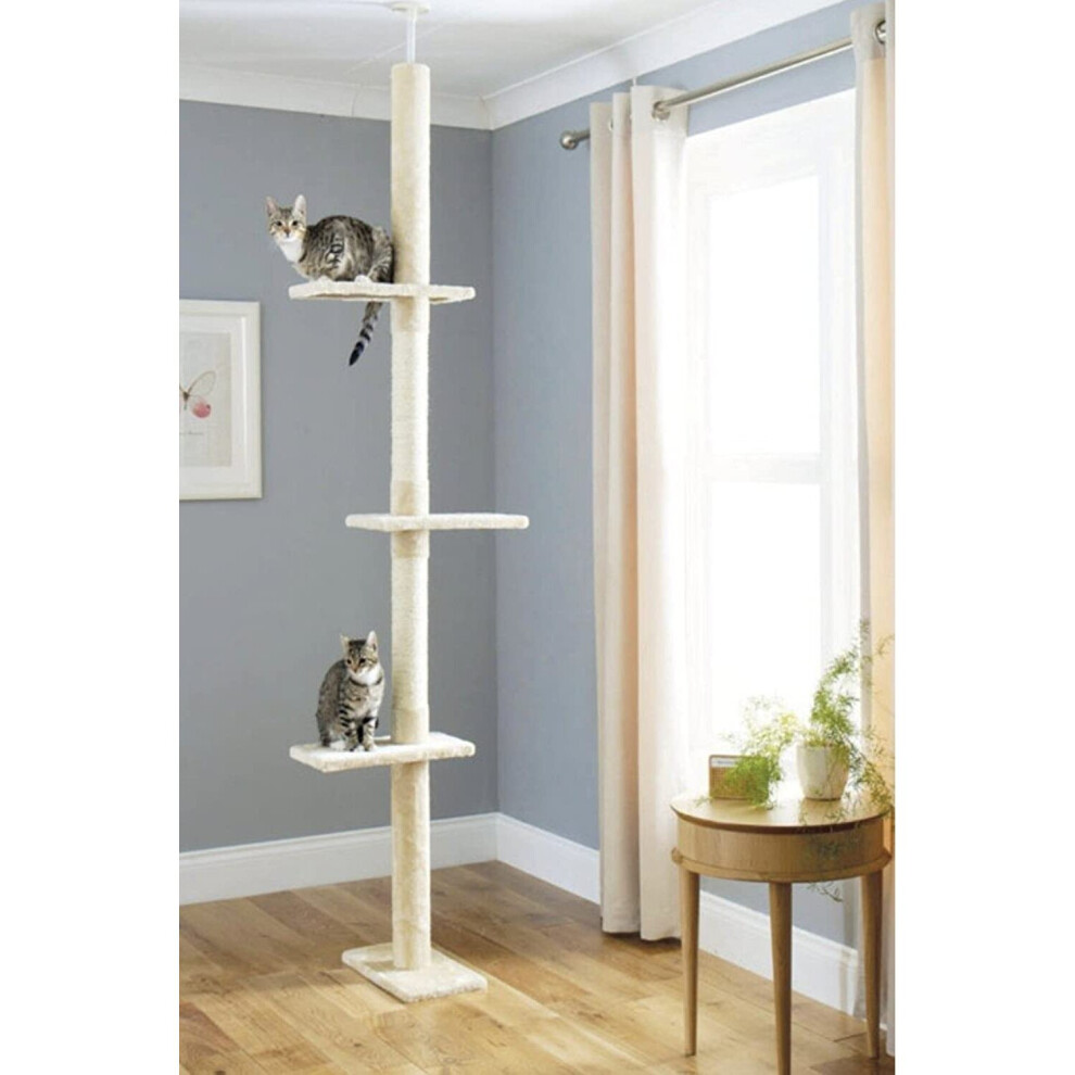 CA&T Cat Tree Floor to Ceiling Tree Climbing Tower Scratching Post