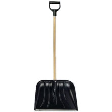 1.25M SNOW SHOVEL PUSHER SCOOPER MUCKING GARDEN CAR SPADE WINTER 125CM METAL NEW