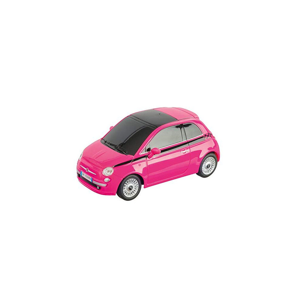 Mondo Motors - Fiat 500 Pink Edition - 1:24 scale model - up to 20 km/h speed - children's toy car - 63554