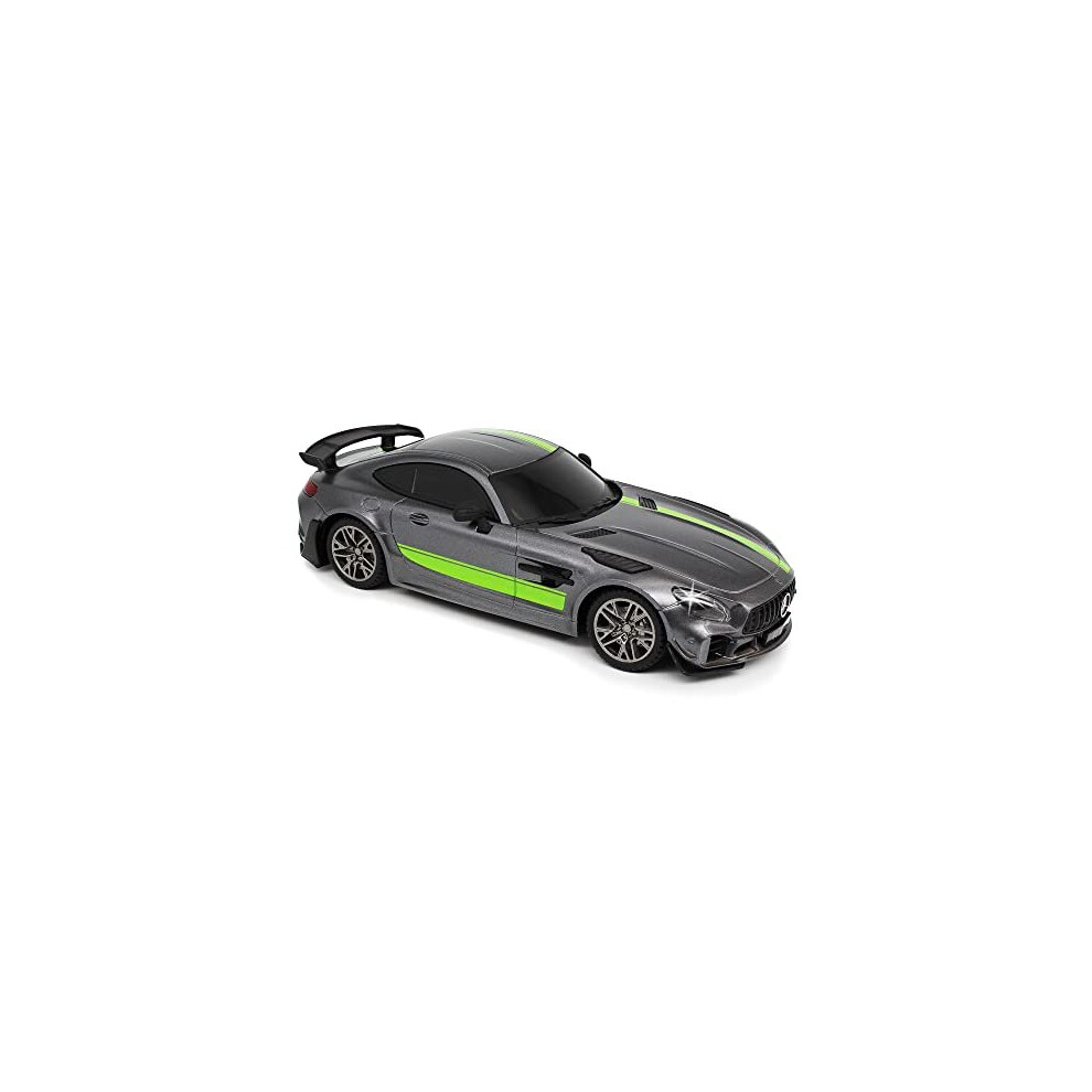 New CMJ RC Cars Mercedes GT Pro AMG Remote control Radio Car 1:24 Officially Licensed 1:24 Scale Working Lights 2.4Ghz (Grey)