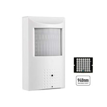HD 3MP PIR Pinhole POE IP Camera with Microphone, Indoor Audio Security Covert Camera 940nm Invisible Night Vision P2P H.265 (IPIR-P-Audio W
