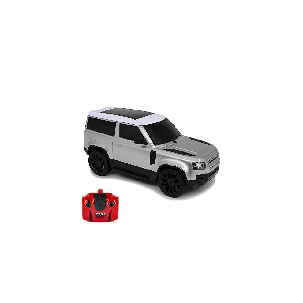 Photos - Parts for Drones & RC models CMJ RC Cars Land Rover Defender Official Licensed Remote Control Car 1:24 with Working LED Lights, Radio Controlled Supercar