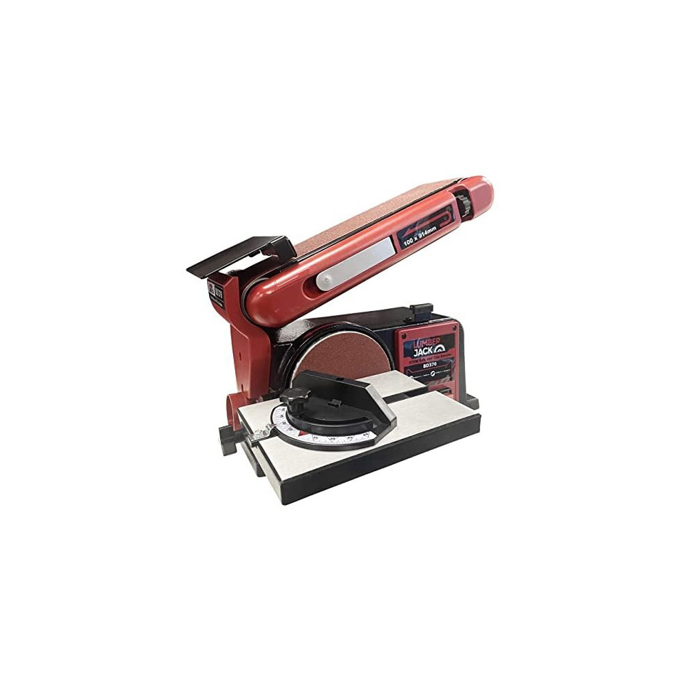 Lumberjack Bd370 Benchtop Belt & Disc Sander 4" X 36" With Cast Iron Base 5060504000352