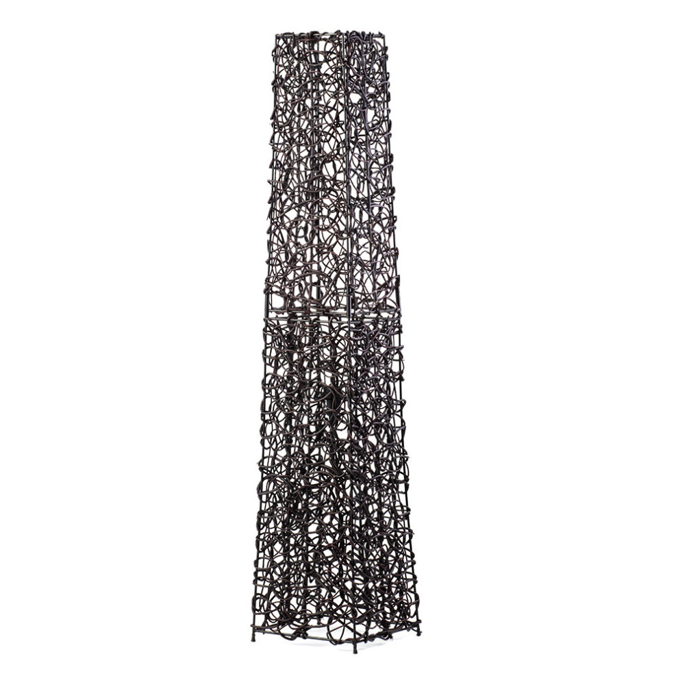 Litecraft Woven Wooden Floor Lamp - Black Clearance