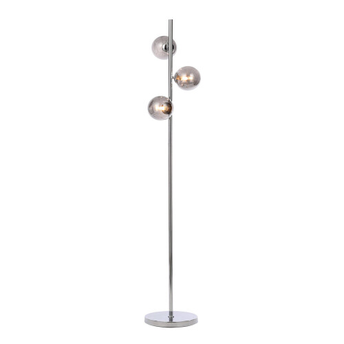 Litecraft Laszlo Floor Lamp 3 Light - Polished Chrome