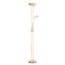 Litecraft Mother & Child Floor Lamp 2 Arm With Bulbs - Satin Brass