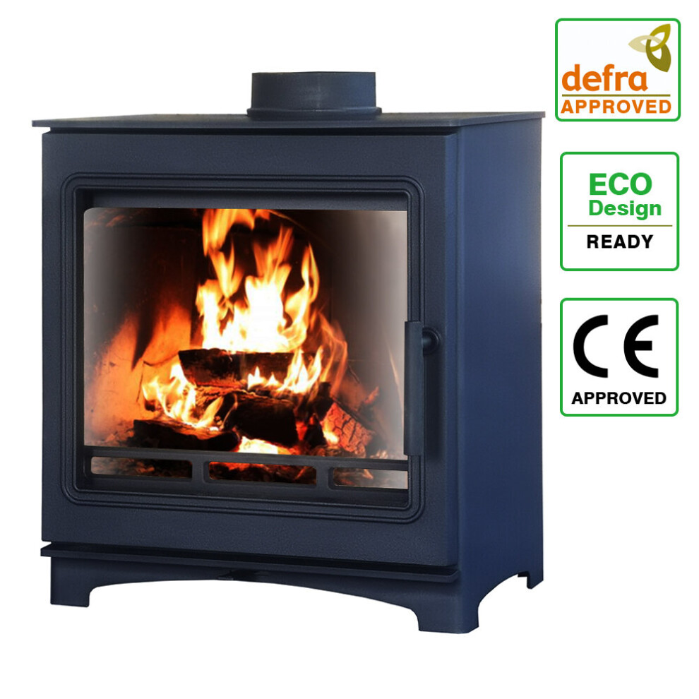 Nrg 8Kw Woodburning Stove Log Burner Heating Fireplace Defra Approved Eco Design