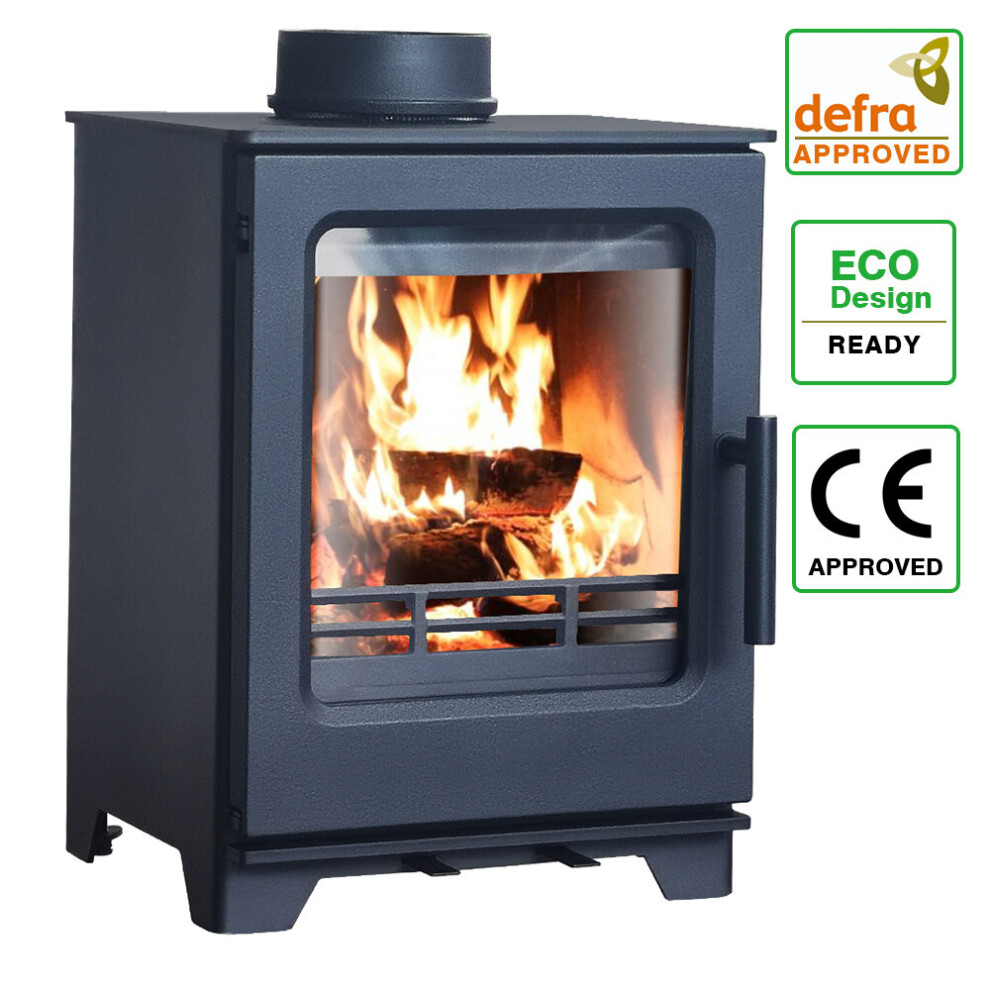 Defra 5KW Log Wood Burning Multifuel Stove Woodburner Fireplace Eco Design Ready