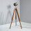 Litecraft Acton Tripod Floor Lamp Spotlight Style - Satin Nickel 3