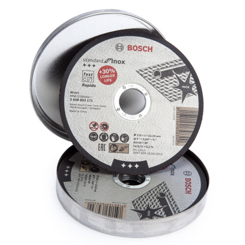 Bosch Disco da taglio BOSCH Inox Ø125mm - 10 pezzi - 2608603255