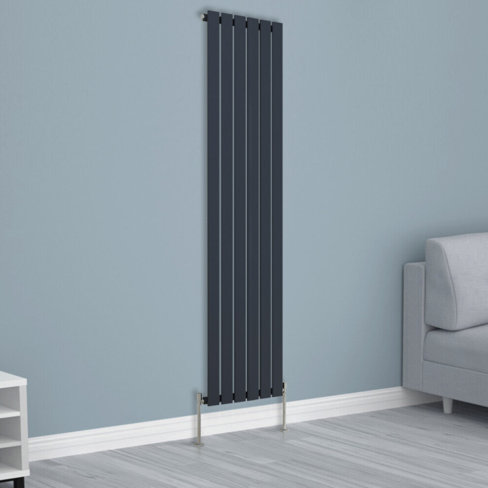 (1800X408mm Single, Anthracite) Nrg Horizontal Vertical Flat Panel Designer Radiator Central Heating Radiator Rads 5059490125279