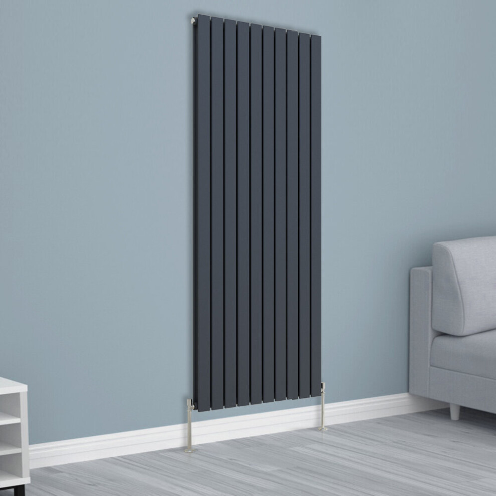 Nrg (1800X680mm Double, Anthracite) Horizontal Vertical Flat Panel Designer Radiator Central Heating Radiator Rads