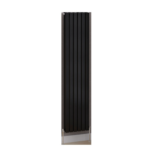 NRG (1800x408mm Double, Black) NRG Horizontal Vertical Flat Panel Designer Radiator Central Heating Radiator Rads 1