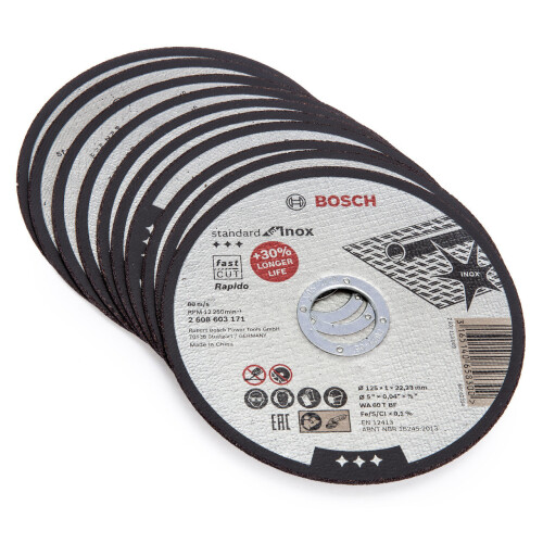 Bosch Disco da taglio BOSCH Inox Ø125mm - 10 pezzi - 2608603255 2