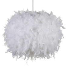 Litecraft Glow Feather Ball 50cm Easy Fit Child's Light Shade - White