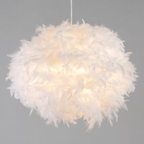 Litecraft Glow Feather Ball 50cm Easy Fit Child's Light Shade - White 2