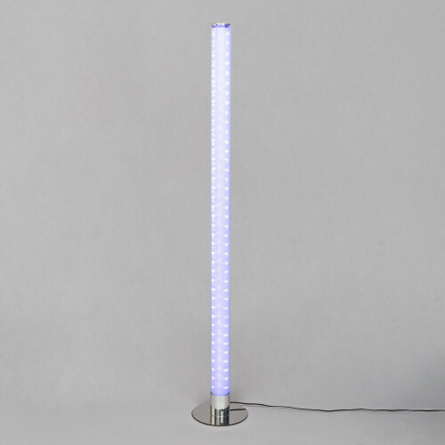 Litecraft Glow Shimmer Floor Lamp Cylinder LED Base - Chrome 2