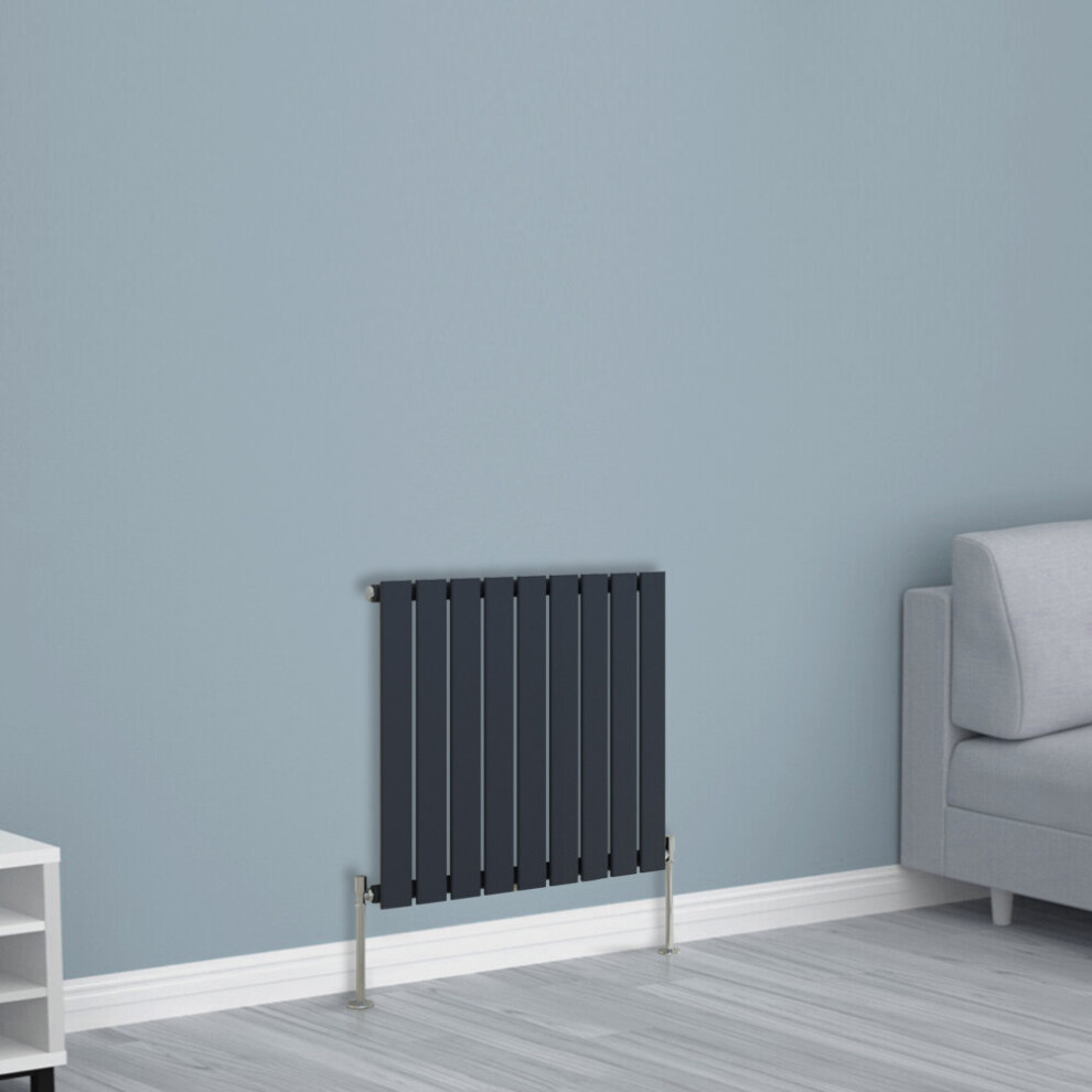 (600x612mm Single, Anthracite) NRG Horizontal Vertical Flat Panel Designer Radiator Central Heating Radiator Rads