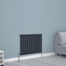 (600x748mm Single, Anthracite) NRG Horizontal Vertical Flat Panel Designer Radiator Central Heating Radiator Rads