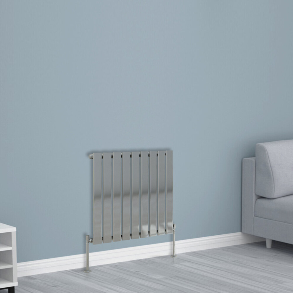 Nrg (600X612mm Single, Chrome) Horizontal Vertical Flat Panel Designer Radiator Central Heating Radiator Rads