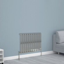(600x748mm Single, Chrome) NRG Horizontal Vertical Flat Panel Designer Radiator Central Heating Radiator Rads