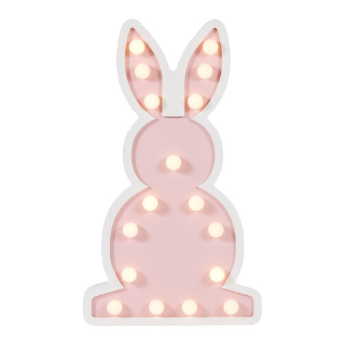 Litecraft Glow Bunny Child's Table Lamp - Pink