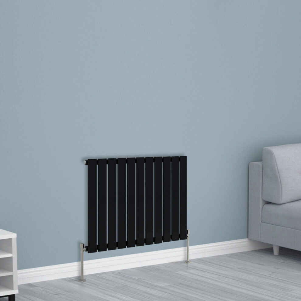 Nrg (600X748mm Single, Black) Horizontal Vertical Flat Panel Designer Radiator Central Heating Radiator Rads