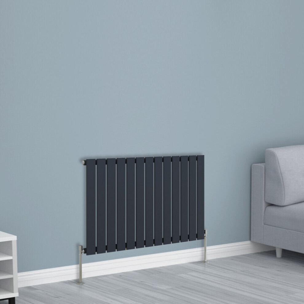 (600x884mm Single, Anthracite) NRG Horizontal Vertical Flat Panel Designer Radiator Central Heating Radiator Rads