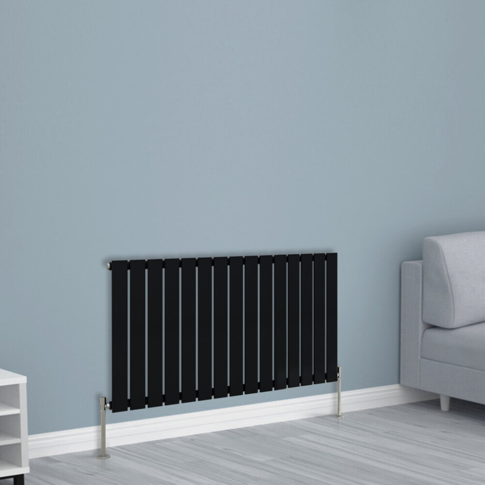 (600x1020mm Single, Black) NRG Horizontal Vertical Flat Panel Designer Radiator Central Heating Radiator Rads