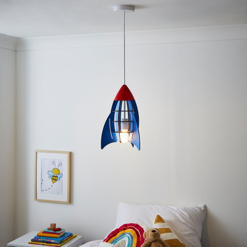 Litecraft Glow Rocket Ceiling Pendant Light - Blue 1