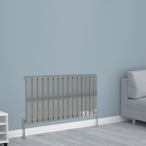 NRG (600x1020mm Single, Chrome) NRG Horizontal Vertical Flat Panel Designer Radiator Central Heating Radiator Rads