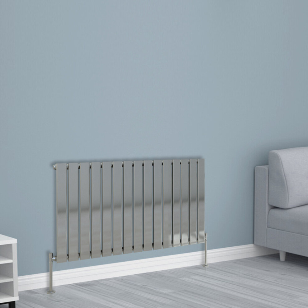 Nrg (600X1020mm Single, Chrome) Horizontal Vertical Flat Panel Designer Radiator Central Heating Radiator Rads