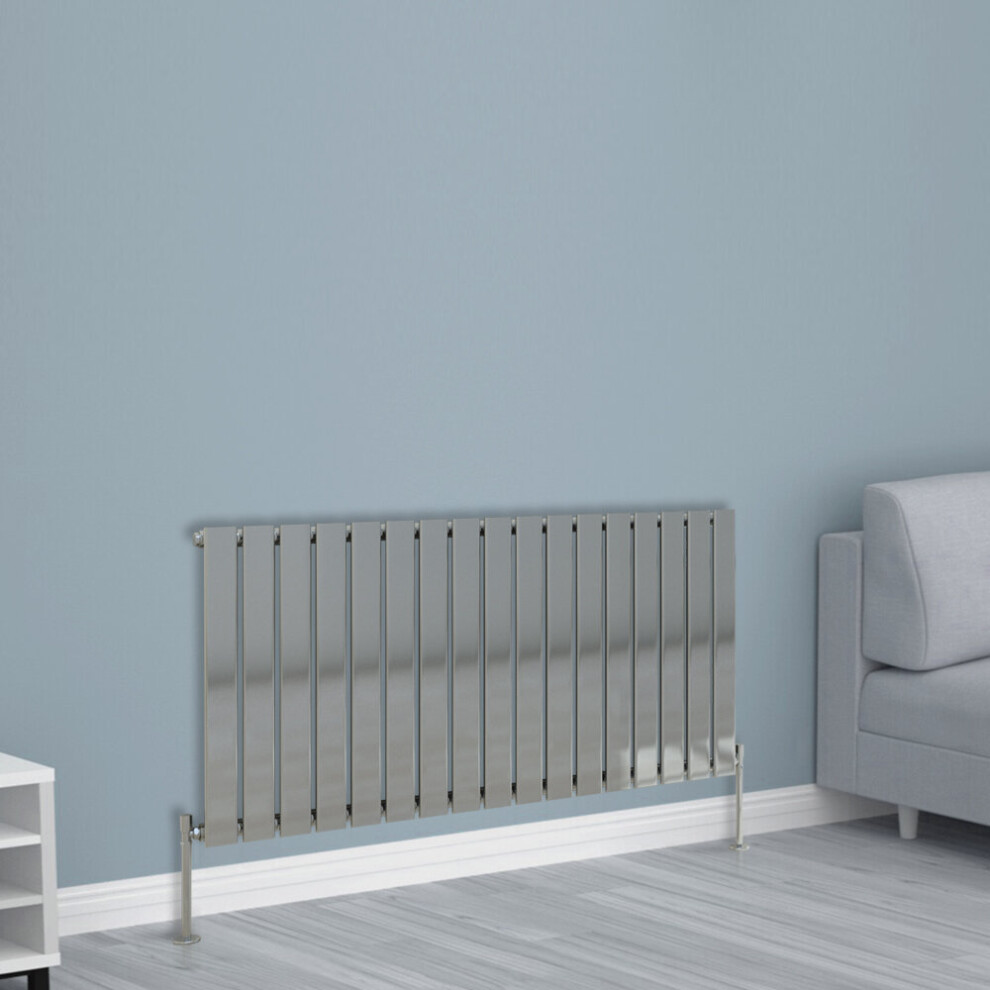 Nrg (600X1156mm Single, Chrome) Horizontal Vertical Flat Panel Designer Radiator Central Heating Radiator Rads