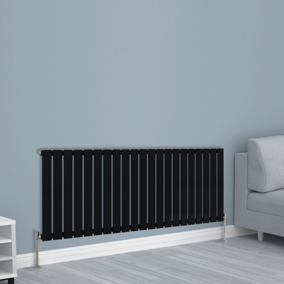 Nrg (600X1428mm Single, ) Horizontal Vertical Flat Panel Designer Radiator Central Heating Radiator Rads Black