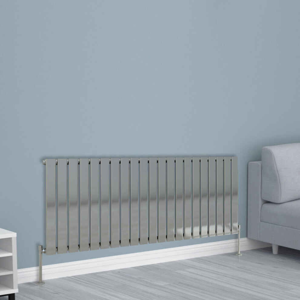 Nrg (600X1428mm Single, Chrome) Horizontal Vertical Flat Panel Designer Radiator Central Heating Radiator Rads