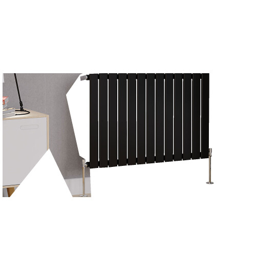 NRG (600x884mm Single, Black) NRG Horizontal Vertical Flat Panel Designer Radiator Central Heating Radiator Rads 1