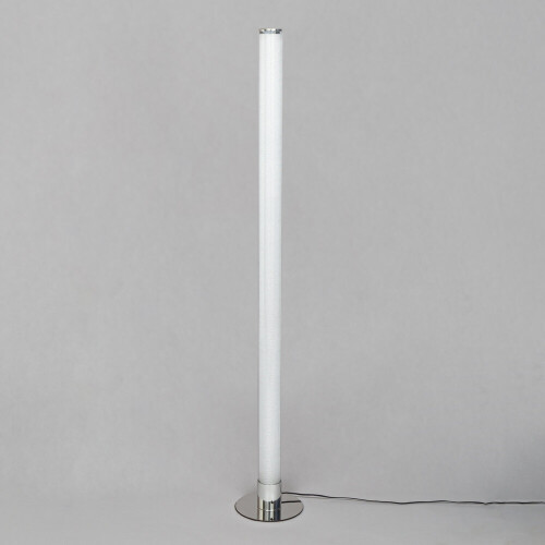 Litecraft Glow Shimmer Floor Lamp Cylinder LED Base - Chrome 1