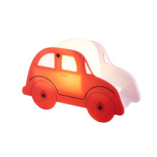 Litecraft Glow Car Table Lamp LED Children's Bedside Lighting - Red