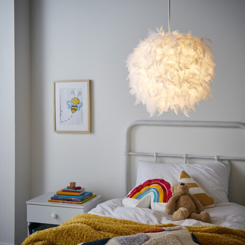 Litecraft Glow Child's White Feather Ball Shade 2