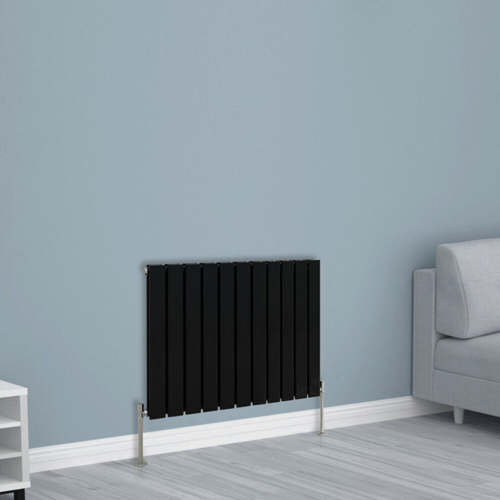 Nrg (600X748mm Double, Black) Horizontal Vertical Flat Panel Designer Radiator Central Heating Radiator Rads