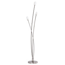 Litecraft Macti Floor Lamp 3 Arm With Glass Shades - Satin Nickel