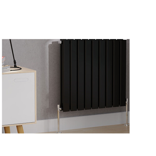 NRG (600x612mm Double, Black) NRG Horizontal Vertical Flat Panel Designer Radiator Central Heating Radiator Rads 1