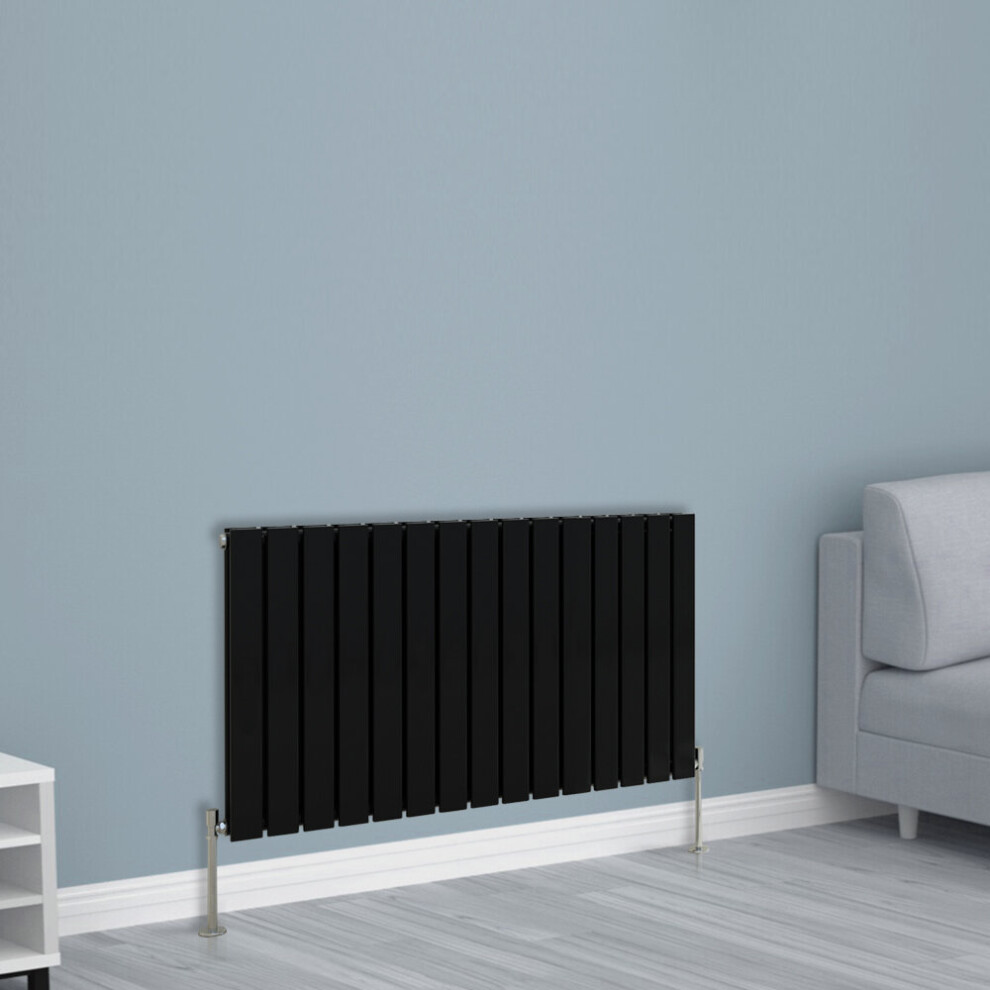 Nrg (600X1020mm Double, ) Horizontal Vertical Flat Panel Designer Radiator Central Heating Radiator Rads Black