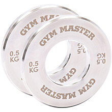 (2 x 0.5kg (1kg)) GYM MASTER Pair of Chrome Olympic Precision Fractional Change Plates
