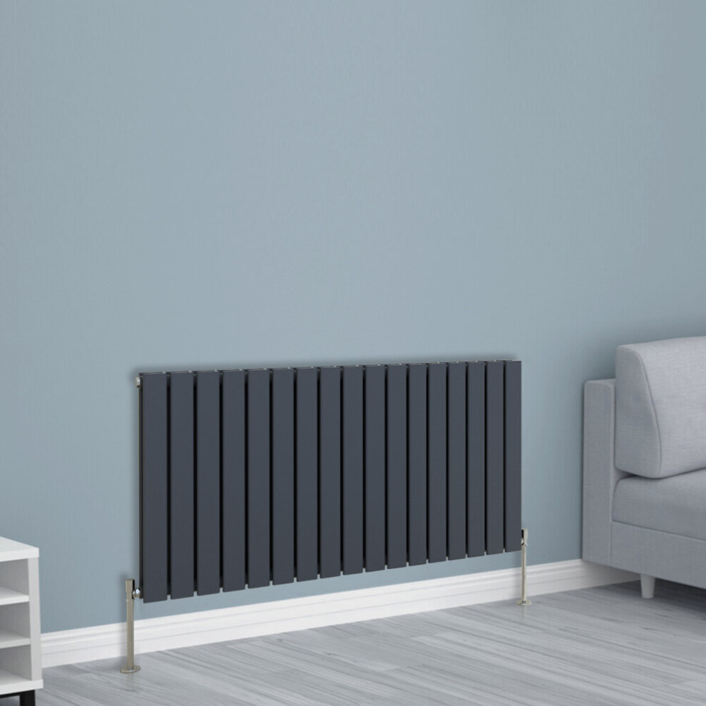 Nrg (600X1156mm Double, ) Horizontal Vertical Flat Panel Designer Radiator Central Heating Radiator Rads Anthracite